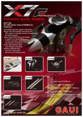 gaui X7 cnc rotor head(formula)